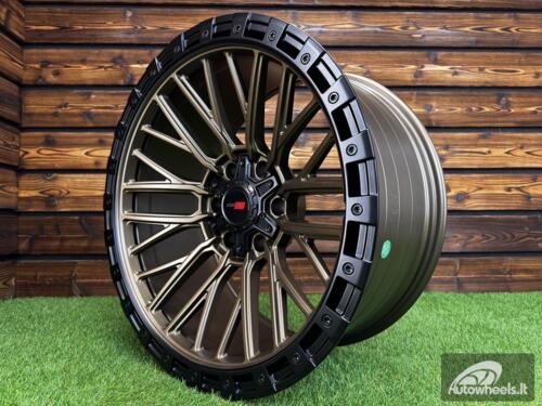 Ratlankis Vortek Off-Road VRT-608 R20X10J 6X139.7 ET-18 110.1 Dark Bronze with Black Ring