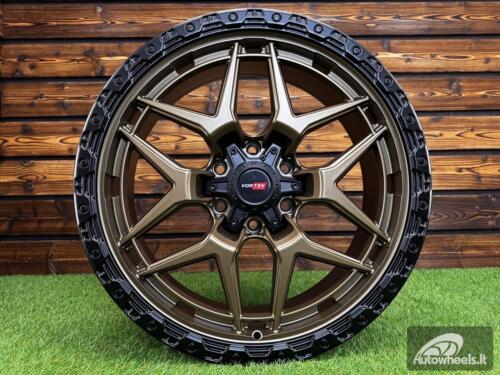Ratlankis Vortek Off-Road VRT-603 R18X9J 6X139.7 ET0 110.1 Dark Matt Bronze with Black Ring