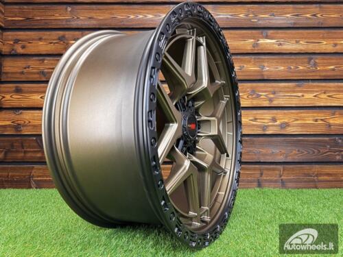 Ratlankis Vortek Off-Road VRT-603 R18X9J 6X139.7 ET0 110.1 Dark Matt Bronze with Black Ring