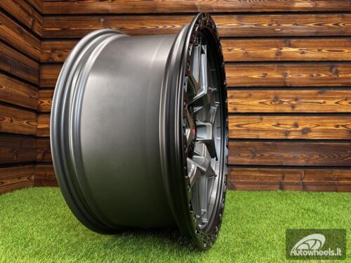 Ratlankis Vortek Off-Road VRT-603 R18X9J 6X139.7 ET0 110.1 Dark Matt Gunmetal with Black Ring