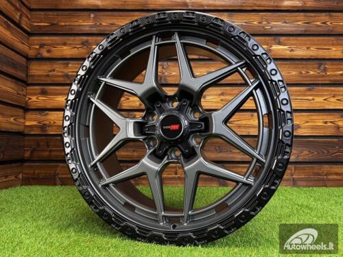 Ratlankis Vortek Off-Road VRT-603 R18X9J 6X139.7 ET0 110.1 Dark Matt Gunmetal with Black Ring