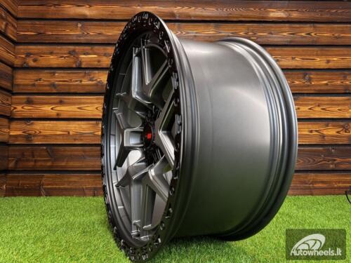 Ratlankis Vortek Off-Road VRT-603 R18X9J 6X139.7 ET0 110.1 Dark Matt Gunmetal with Black Ring