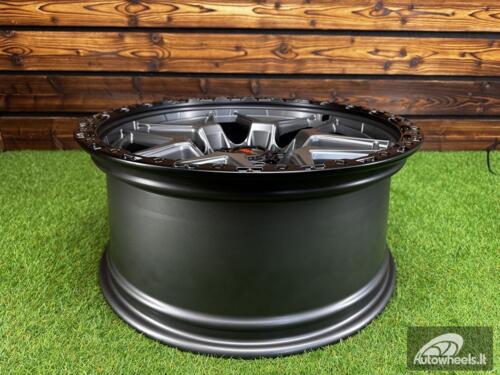 Ratlankis Vortek Off-Road VRT-603 R18X9J 6X139.7 ET0 110.1 Dark Matt Gunmetal with Black Ring