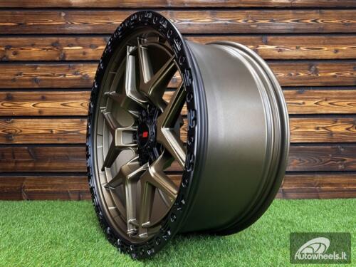 Ratlankis Vortek Off-Road VRT-603 R20X9J 6X139.7 ET0 110.1 Dark Bronze with Black Ring