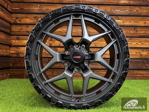 Ratlankis Vortek Off-Road VRT-603 R20X9J 6X139.7 ET0 110.1 Dark Gunmetal with Black Ring