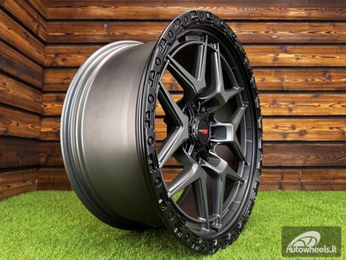 Ratlankis Vortek Off-Road VRT-603 R20X9J 6X139.7 ET0 110.1 Dark Gunmetal with Black Ring