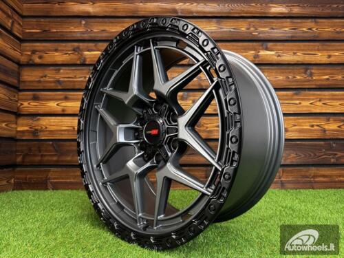 Ratlankis Vortek Off-Road VRT-603 R20X9J 6X139.7 ET0 110.1 Dark Gunmetal with Black Ring