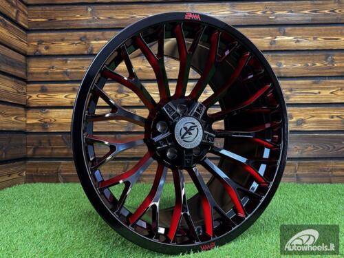 Ratlankis XF Off-Road XF-237 R20X10J 5X127 ET-25 71.6 Bright Black with Red Milling
