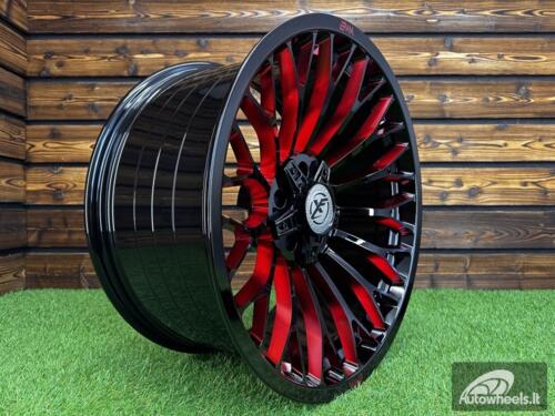 Ratlankis XF Off-Road XF-237 R20X10J 5X127 ET-25 71.6 Bright Black with Red Milling