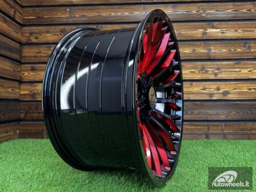 Ratlankis XF Off-Road XF-237 R20X10J 5X127 ET-25 71.6 Bright Black with Red Milling