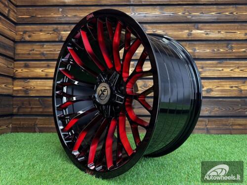 Ratlankis XF Off-Road XF-237 R20X10J 5X127 ET-25 71.6 Bright Black with Red Milling
