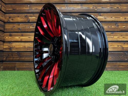 Ratlankis XF Off-Road XF-237 R20X10J 5X127 ET-25 71.6 Bright Black with Red Milling