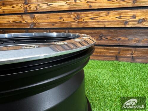 Ratlankis DV8 Beadlock R17X8.5J 5X127 ET-12 71.6 Matt Black with Diamond Cut and Polished Beadlock Ring