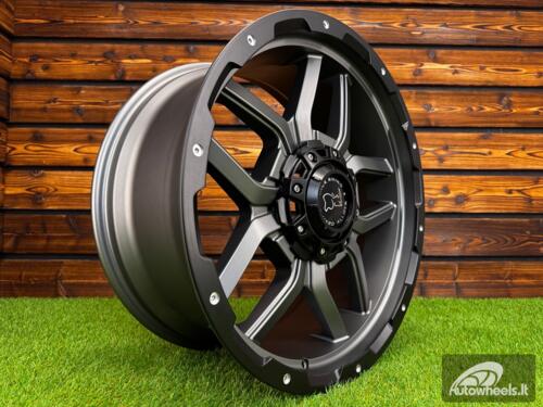 Ratlankis Black Rhino Offroad Kelso R20X9J 5X150 ET18 110.1 Matt Gunmetal with Matt Black Lip