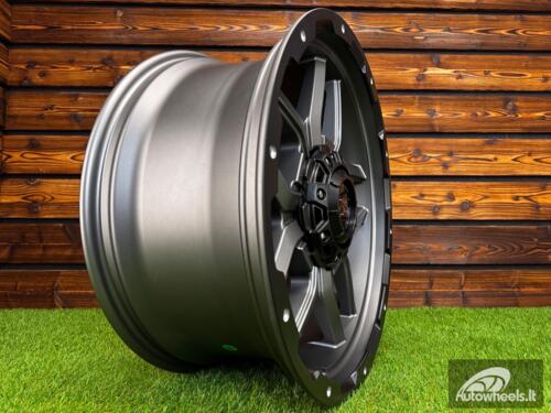 Ratlankis Black Rhino Offroad Kelso R20X9J 5X150 ET18 110.1 Matt Gunmetal with Matt Black Lip