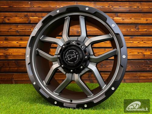 Ratlankis Black Rhino Offroad Kelso R20X9J 5X150 ET18 110.1 Matt Gunmetal with Matt Black Lip