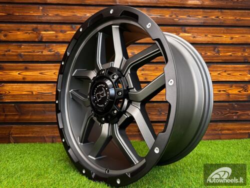Ratlankis Black Rhino Offroad Kelso R20X9J 5X150 ET18 110.1 Matt Gunmetal with Matt Black Lip