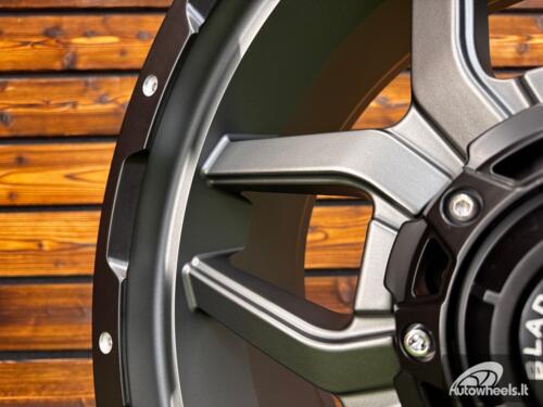 Ratlankis Black Rhino Offroad Kelso R20X9J 5X150 ET18 110.1 Matt Gunmetal with Matt Black Lip