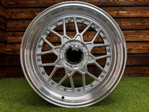 Ratlankis BBS RS Style R18X9J 5X114.3 ET25 73.1 Silver with Diamond Cut Lip