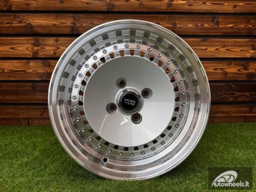 Ratlankis R13x6  4X100  ET  20  67.1  L475  Silver+Polished Lip (SP)  For RACIN  (R)  (RONAL Style)