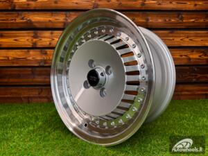 Ratlankis R14x6.5  4X100  ET  20  67.1  L475  Silver+Polished Lip (SP)  For RACIN  (R)  (RONAL Style)