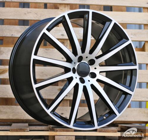 Ratlankis R22x9.5  5X112  ET  45  66.6  H3524F  Black Polished (MB)  For MER  (Z3)  (HYBRID FORGED Rear+Front)