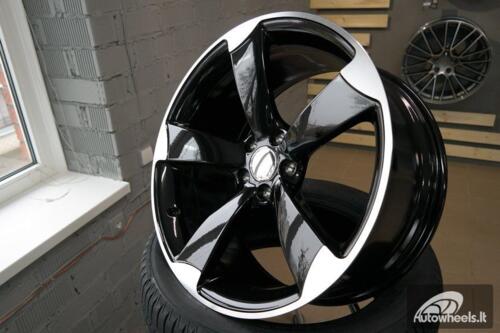 Ratlankis R18x8  5X112  ET  35  66.5  BK217  (FBX341)  Black Polished (MB)  For AUD  (Z3)  (HYBRID FORGED)