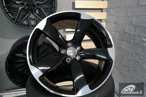 Ratlankis R18x8  5X112  ET  35  66.5  BK217  (FBX341)  Black Polished (MB)  For AUD  (Z3)  (HYBRID FORGED)